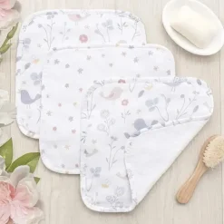 Living Textiles - Panos de lavagem de musselina Sweet Tweet 3Pk New