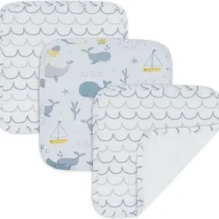 Living Textiles - Panos de lavagem de musselina Whale Of A Time 3Pk Fashion