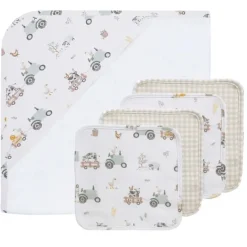Living Textiles - 5Pc Bath Gift Set, Tractor Ride Discount