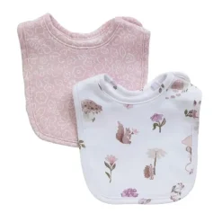 Living Textiles - 2Pk Bib Set, Mushroom House Sale