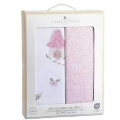 Living Textiles - 2Pk Jersey Swaddle, Mushroom House Outlet
