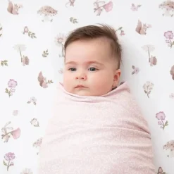 Living Textiles - 2Pk Jersey Swaddle, Mushroom House Outlet