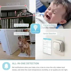 Lollipop - Monitor de bebê com câmera Wi-Fi inteligente com todos os recursos, algodão doce Outlet