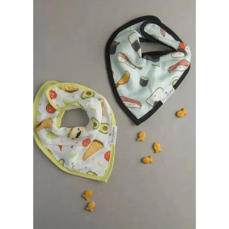 loulou_lollipop__bib_set__SKUylFqIaj7_2.webp Loulou LOLLIPOP - Bib Set Muslin, Sushi/Taco Outlet