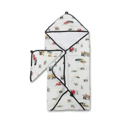 Loulou LOLLIPOP - Conjunto de toalhas com capuz, Happy Trucks Outlet
