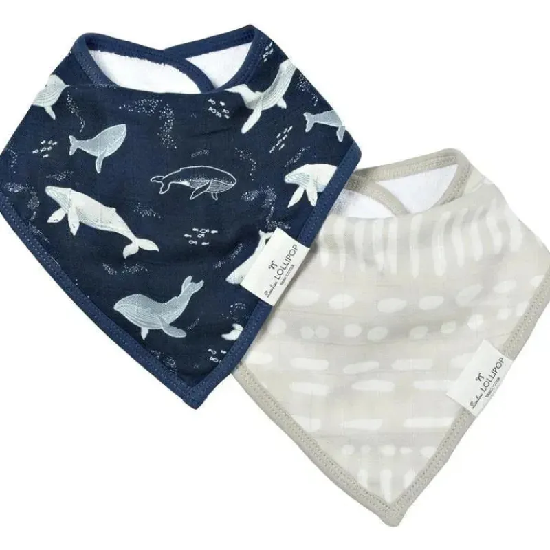 loulou_lollipop__conjunto_SKUJhf21G1E_0.webp Loulou LOLLIPOP - Conjunto de babadores (musselina), baleias azuis New