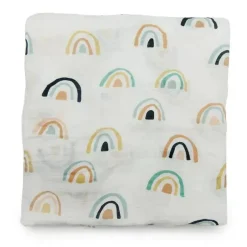 Loulou LOLLIPOP - Swaddle de musselina, arco-íris neutro Hot