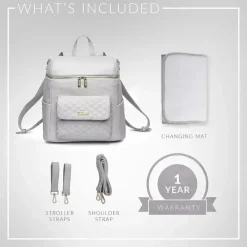 Luli Bebe - Mochila Monaco Fraldas, Cinza Pedra Outlet