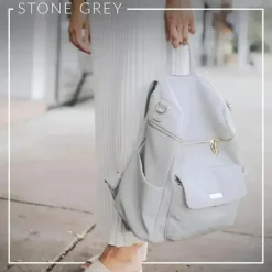 Luli Bebe - Mochila Monaco Fraldas, Cinza Pedra Outlet