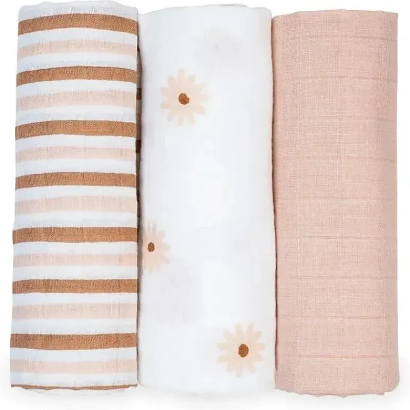 lulujo__pk_margaridas_mus_SKUGYhEEcuL_0.webp Lulujo Baby Lulujo - 3Pk Margaridas Musselina Cobertores Fashion