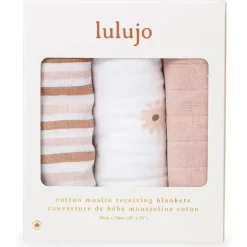 Lulujo Baby Lulujo - 3Pk Margaridas Musselina Cobertores Fashion