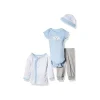 Baby Vision Luvable Friends - Conjunto de enxoval de bebê prematuro de algodão 4Pk Fashion