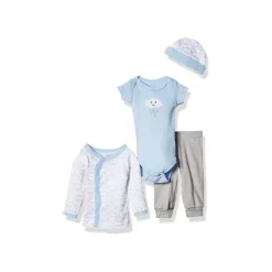 Baby Vision Luvable Friends - Conjunto de enxoval de bebê prematuro de algodão 4Pk Fashion