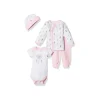Baby Vision Luvable Friends - Conjunto de enxoval de algodão para bebês meninas de 4 unidades Fashion