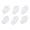 Baby Vision Luvable Friends - Conjunto de 6 unidades de meias brancas unissex para bebê Hot