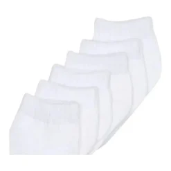 Baby Vision Luvable Friends - Conjunto de 6 unidades de meias brancas unissex para bebê Hot