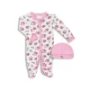 Baby Vision Luvable Friends Preemie Sleep N Play &amp; Boné, bebê menina floral New