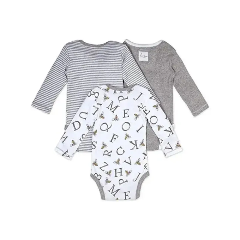 macaco_burts_bees__pk_abe_SKU8svR0hji_1.webp Burt's Bees Baby Macacão Burts Bees - 3Pk A-Bee-C Orgânico de Manga Longa, Cinza Urze Hot