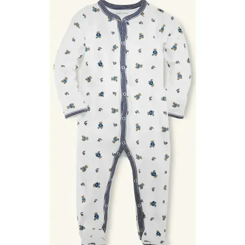 macaco_de_algodo_com_esta_SKUcKwRJWU4_0.webp Ralph Lauren Macacão de algodão com estampa de urso , Marinha Francesa Clearance