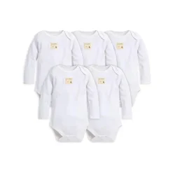Burt's Bees Baby Macacão de manga comprida Burt's Bees essencial para bebês 5 unidades 6-9M Sale
