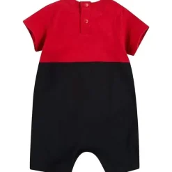 Jordan Macacão Baby Big Block vermelho e preto Fashion