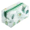 MacroBaby - Bolsa de armazenamento para lápis com zíper e estampa completa, abacate grande Fashion