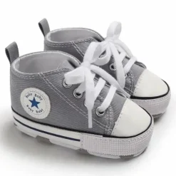 MacroBaby - Tênis para Bebê Sola Macia, Cinza Outlet