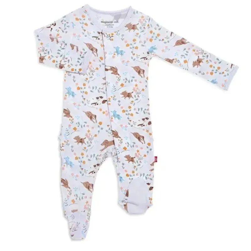 magnificent_baby__baby_gi_SKUhyD7j7GF_0.webp Magnificent Baby - Baby Girl Meia com babado magnético modal com ponta de pele Outlet