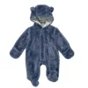 Magnetic Me Magnificent Baby - Winter Sky Minky Pram Sherpa Footie, Navy Fashion