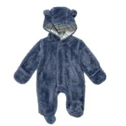 Magnetic Me Magnificent Baby - Winter Sky Minky Pram Sherpa Footie, Navy Fashion