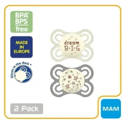 Mam - Chupeta Perfect Night Collection 2Ct, 0-6 M, Unissex New