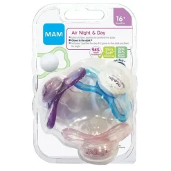 Mam - chupeta 3Pk Girl Air Night &amp; Day, 16M+ Sale