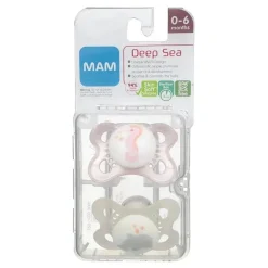 Mam - Chupeta 2Pk Girl Deep Sea, 0/6M Best
