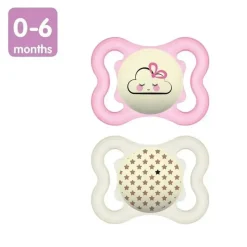 Mam - Chupeta Suprema Noturna 0-6 Meses, Menina Hot