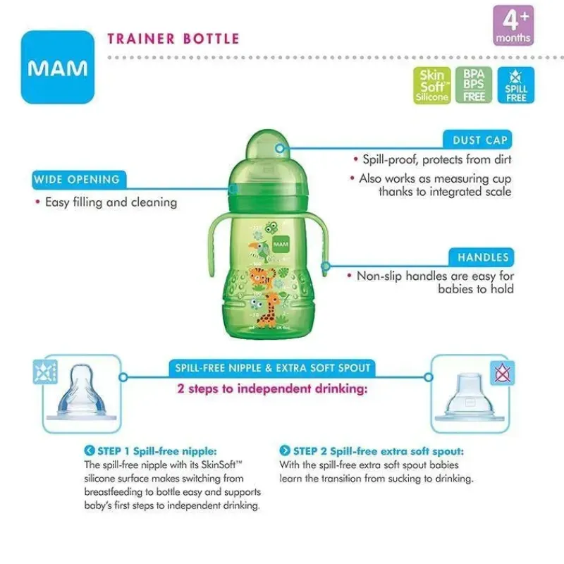 mam__girl_trainer_cup_oz__SKUJckucPjK_6.webp Mam - Girl Trainer Cup 8Oz, Rosa, 4M+ New
