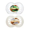 Mam 2 pacotes de chupeta ortodôntica camuflada de silicone para mais de 16 meses - as cores podem variar New