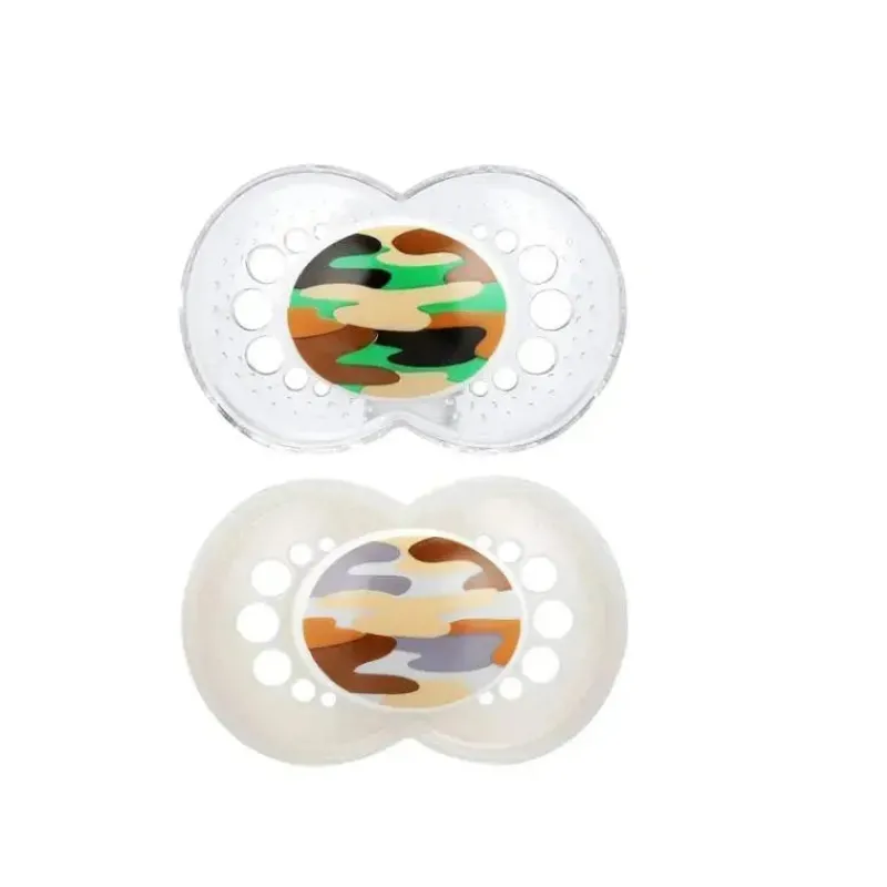mam__pacotes_de_chupeta_o_SKUNw3v83Md_1.webp Mam 2 pacotes de chupeta ortodôntica camuflada de silicone para mais de 16 meses - as cores podem variar New