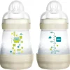 Mam - 2Pk adeiras anticólicas 5 onças fluxo lento, unissex branco Best