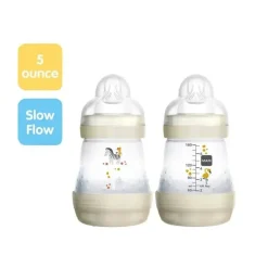Mam - 2Pk adeiras anticólicas 5 onças fluxo lento, unissex branco Best