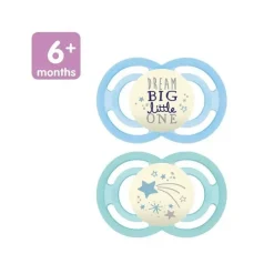 Mam 2-Pack 6+ Meses Perfect Night Chupeta - Azul Hot