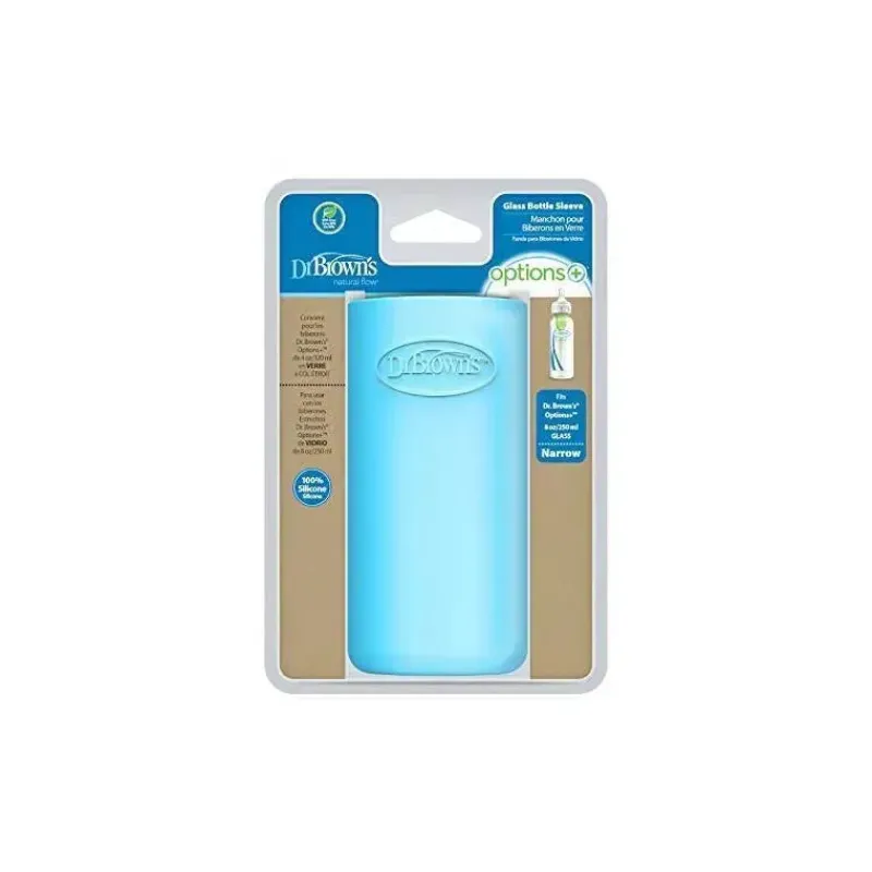 manga_estreita_para_garra_SKU22gVyiC0_3.webp Dr. Brown's Manga estreita para garrafa de vidro de 8 onças / 250 ml do Dr. Brown | Manga de mamadeira 100% silicone - azul Sale