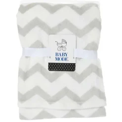 Rose Textiles Manta de lã coral - Chevron cinza New