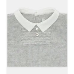 Martin Aranda - Baby Boy Long Romper With Feet Glace, Light Blue Outlet