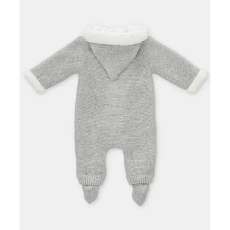 martin_aranda__baby_boy_s_SKU7nbNSXT7_1.webp Martin Aranda - Baby Boy Sweater Knit Lined Pramsuit With Removable Feet Glace, Light Blue Sale