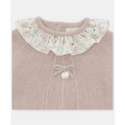 Martin Aranda - Baby Girl Peonia Set Sweater Matching Bloomer, Rosa Palo Outlet