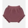 Martin Aranda - Baby Girl Separate Knit Bloomer Plum, Light Pink Online