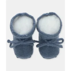 Martin Aranda - Baby Knit Booties Garden, Light Blue Discount
