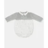 Martin Aranda - Baby Short Knit Romper & Glace, Light Grey Hot