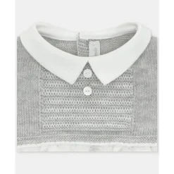 Martin Aranda - Baby Short Knit Romper & Glace, Light Grey Hot