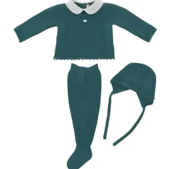 Martin Aranda - Conjunto Leve-me para Casa Suéter, Leggins e Bonnet Petit Flowers, Verde Online